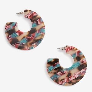 Machete Gold Half Moon Hoops.